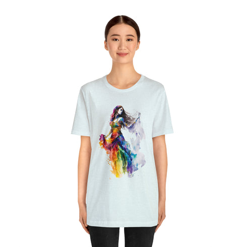 Rainbow Belly Dancer's Pose - Short Sleeve Tee